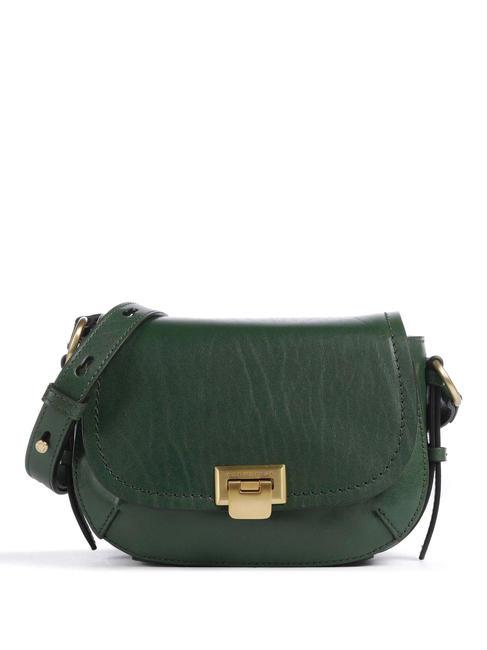 THE BRIDGE FEDERICA  Mini sac bandoulière, en cuir vert anglais abb. or - Sacs pour Femme