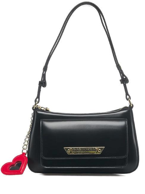 LOVE MOSCHINO HEART CAHRM Sac d'épaule Noir - Sacs pour Femme