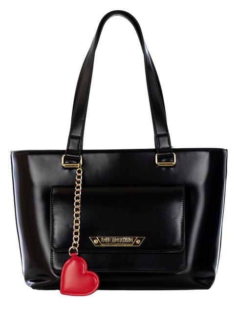 LOVE MOSCHINO HEART  Sac de courses Noir - Sacs pour Femme