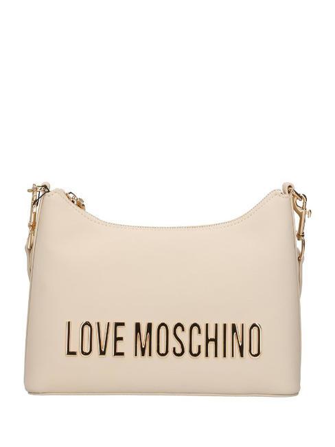 LOVE MOSCHINO GOLD LETTERING Sac d'épaule Ivoire - Sacs pour Femme