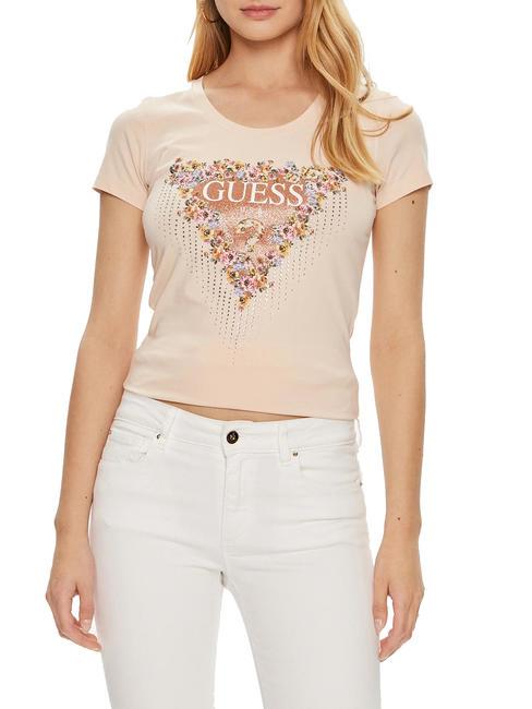 GUESS BOUQUET TRIANGLE T-shirt à manches courtes Riviera rose - T-shirt