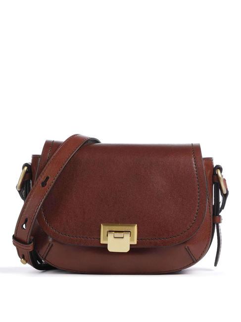 THE BRIDGE FEDERICA  Mini sac bandoulière, en cuir MARRON - Sacs pour Femme