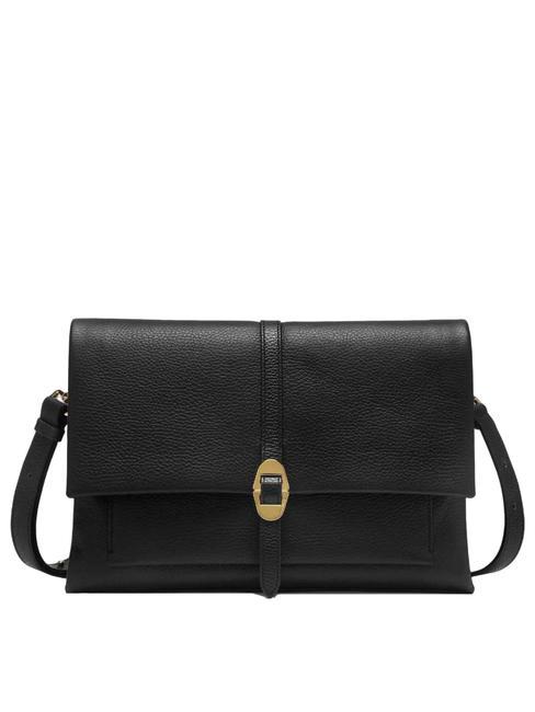 COCCINELLE DORIAN dorian borsa a spalla pelle martellata  Noir - Sacs pour Femme