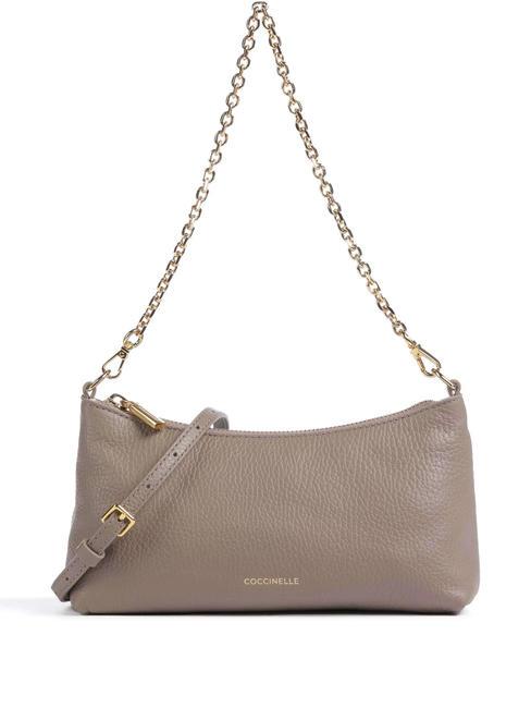 COCCINELLE AURA Mini sac à bandoulière, avec bandoulière taupe chaud - Sacs pour Femme