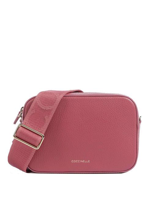 COCCINELLE TEBE Sac à bandoulière en cuir texturé bois de rose - Sacs pour Femme