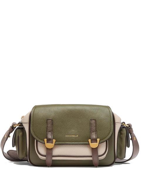 COCCINELLE CAMPUS TRICOLOR Mini sac bandoulière, en cuir lau.g/lamb/fond - Sacs pour Femme