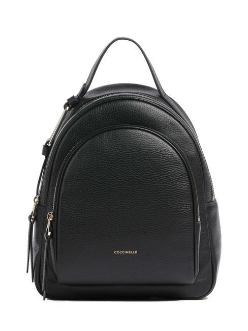 COCCINELLE MALORY  Sac à dos en cuir Noir - Sacs pour Femme