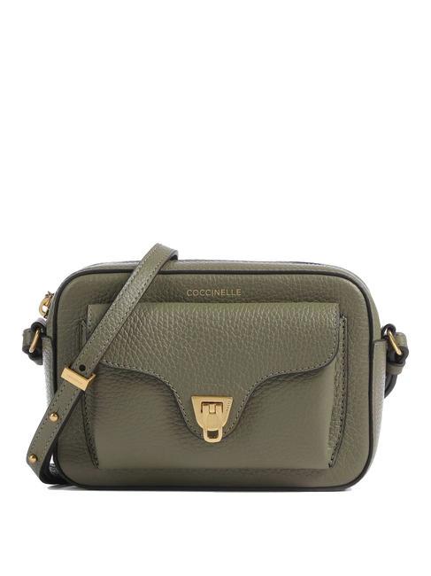 COCCINELLE BEAT SOFT Mini sac en cuir texturé vert laurier - Sacs pour Femme