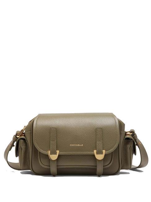 COCCINELLE CAMPUS Mini sac bandoulière, en cuir vert laurier - Sacs pour Femme