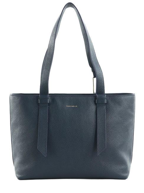 COCCINELLE MALORY  Sac cabas en cuir bleu nuit - Sacs pour Femme