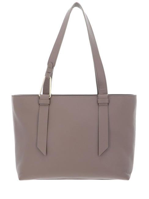 COCCINELLE MALORY  Sac cabas en cuir taupe chaud - Sacs pour Femme