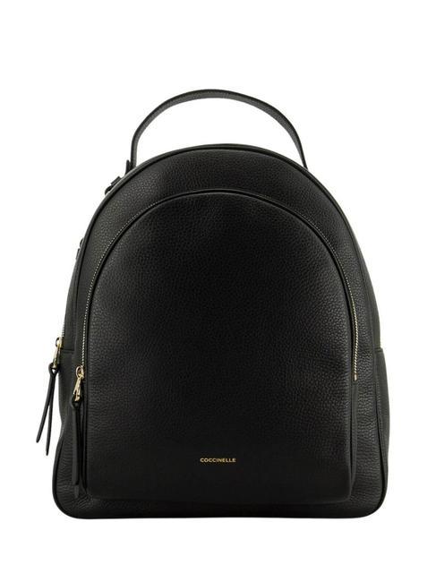 COCCINELLE MALORY  Sac à dos en cuir Noir - Sacs pour Femme