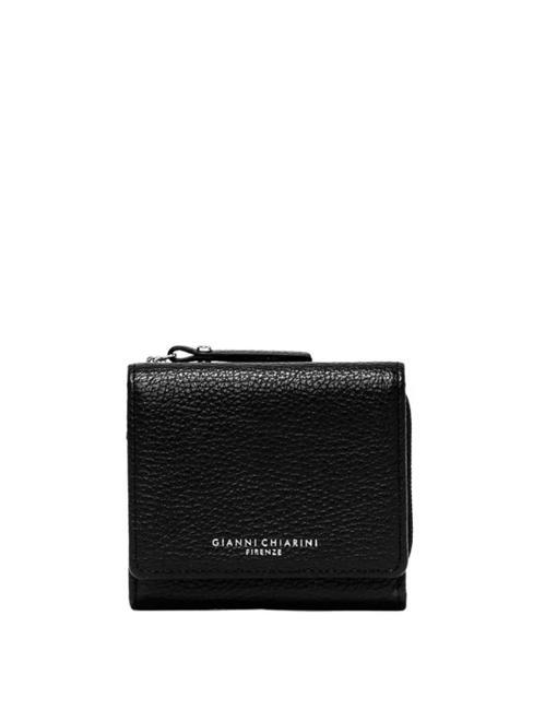 GIANNI CHIARINI WALLETS GRAIN Mini portefeuille en cuir Noir - Portefeuilles Femme