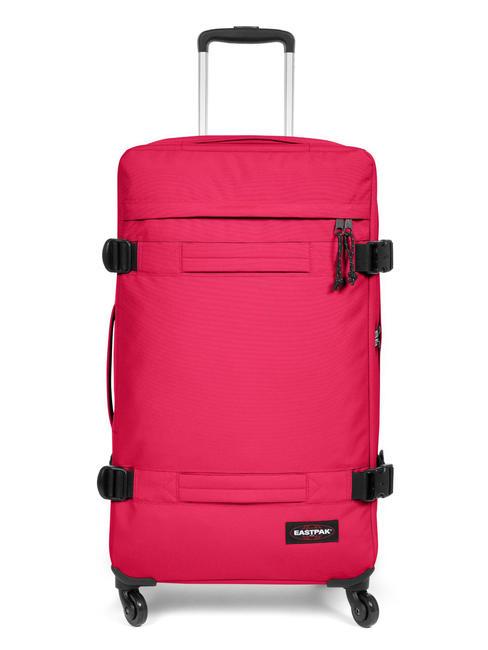 EASTPAK TRANSIT'R Chariot de taille moyenne rose fraise - Valises Semi-rigides