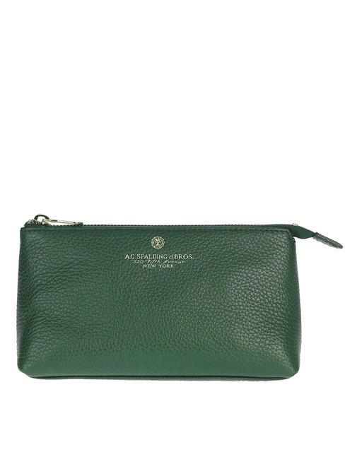 SPALDING TIFFANY Petite trousse de beauté en cuir vert foncé - Pochettes & Trousses