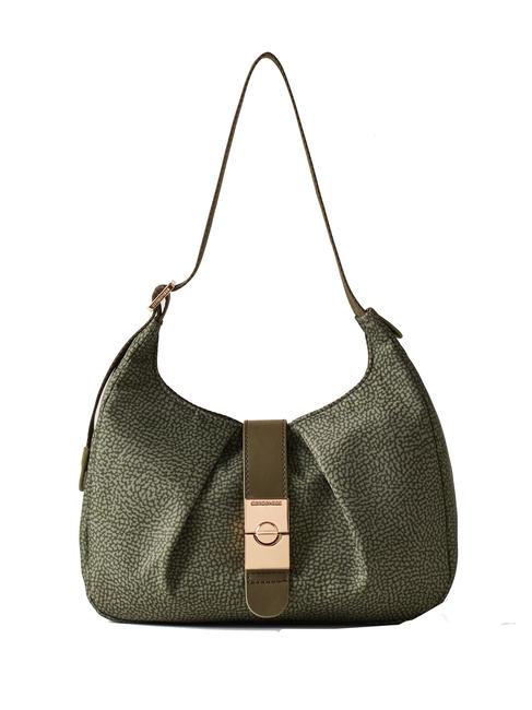 BORBONESE CORTINA NYLON OP Sac d'épaule vert militaire - Sacs pour Femme