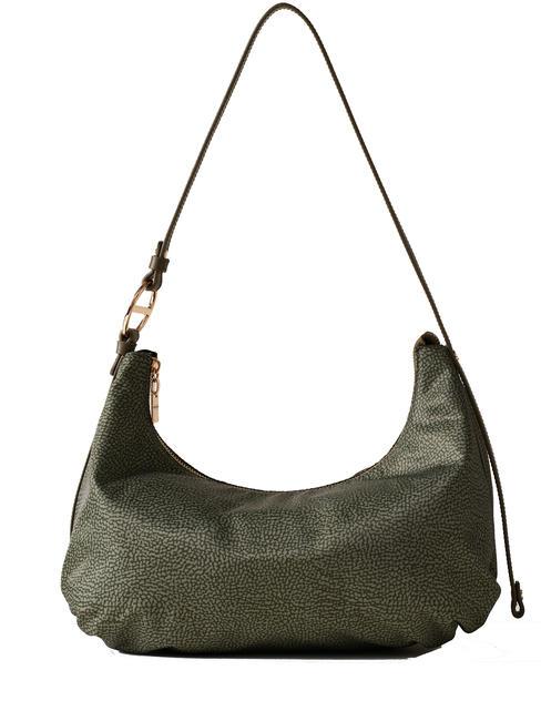 BORBONESE BOND HOBO MEDIUM Sac d'épaule vert militaire - Sacs pour Femme