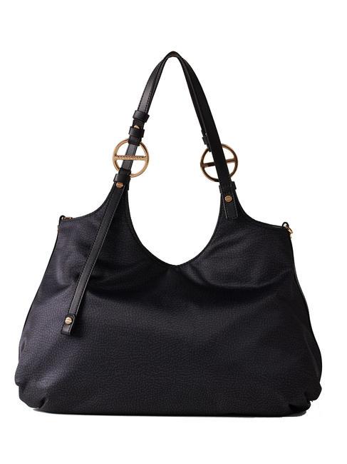 BORBONESE BOND SHOPPER MEDIUM Sac d'épaule noir foncé - Sacs pour Femme