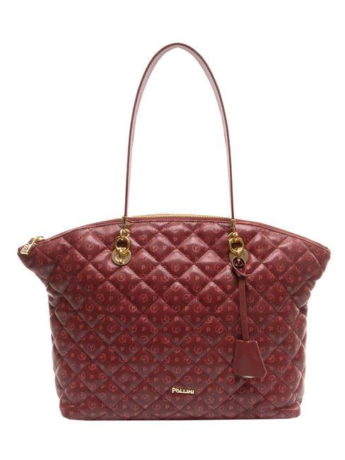 POLLINI HERITAGE Quilted Cabas épaule Bourgogne - Sacs pour Femme