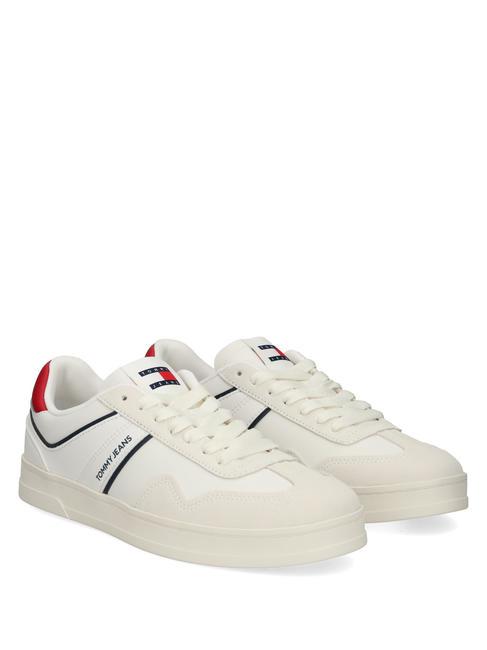 TOMMY HILFIGER TOMMY JEANS LEATHER RETRO CUPSOLE Baskets en cuir rwb - Chaussures Homme