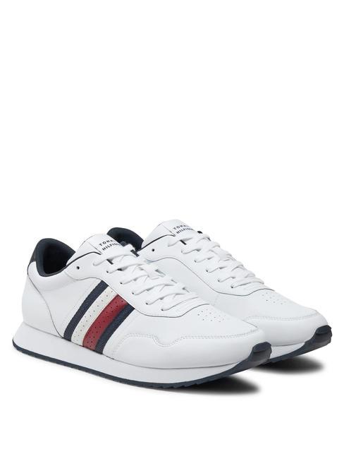 TOMMY HILFIGER RUNNER EVO LTH MIX ESS  Baskets blanc - Chaussures Homme