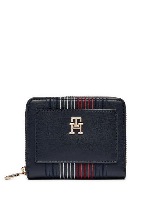 TOMMY HILFIGER DISTINCT  Portefeuille zippé bleu de l'espace - Portefeuilles Femme