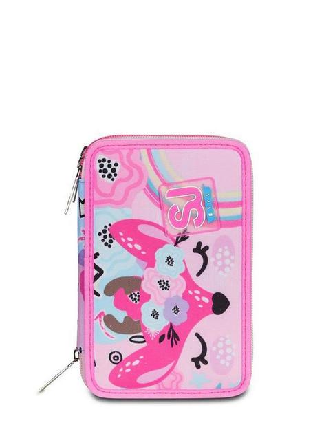 SJGANG PINKHUGS Trousse avec trousse scolaire complète rose framboise - Étuis et Accessoires