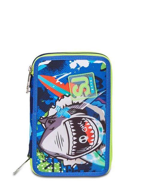 SJGANG SHARKSTORY Trousse avec trousse scolaire complète Impression bleu - Étuis et Accessoires