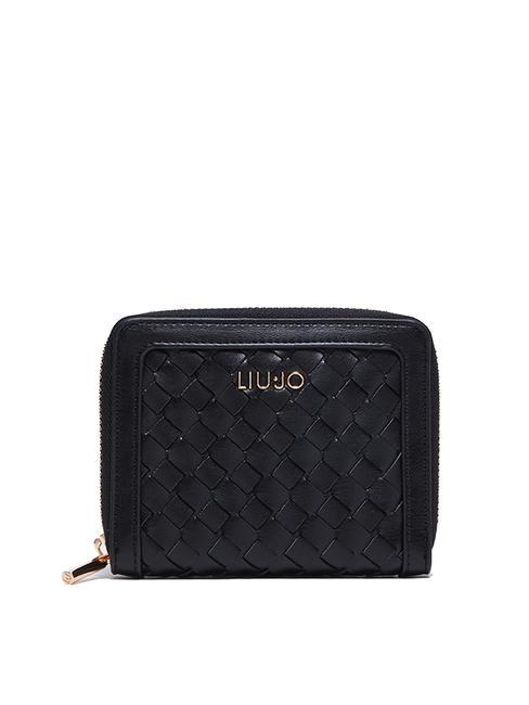 LIUJO MANHATTAN Portefeuille moyen zippé autour NOIR - Portefeuilles Femme