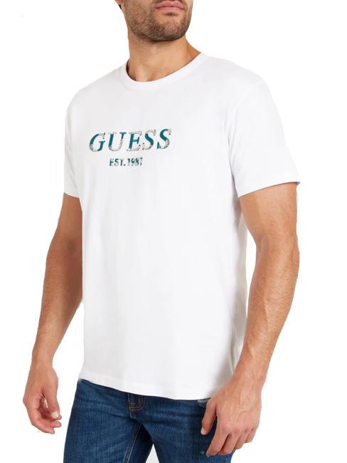 GUESS SS CN T-shirt en cotton blanc pur - T-shirt