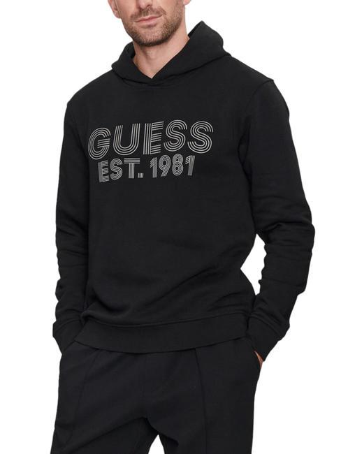 GUESS BEAU Sweatshirt à capuche jetbla - Pulls molletonnés