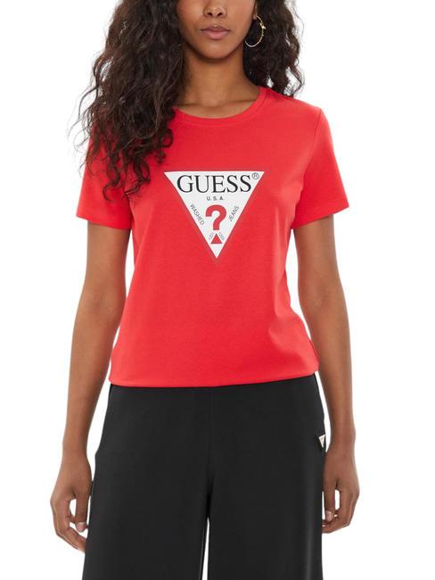 GUESS ORIGINAL LOGO T-shirt à logo lave rouge - T-shirt