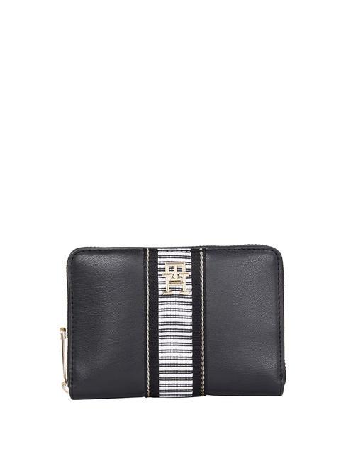 TOMMY HILFIGER FRESH Petit portefeuille zippé autour le noir - Portefeuilles Femme