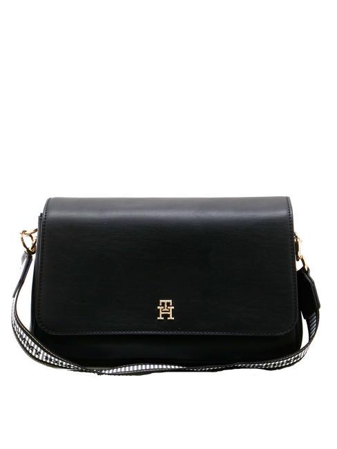 TOMMY HILFIGER FRESH Sac bandoulière à rabat le noir - Sacs pour Femme