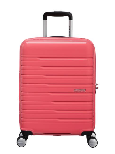 AMERICAN TOURISTER FLASHLINE POP Chariot à bagages à main extensible rose corail - Valises cabine