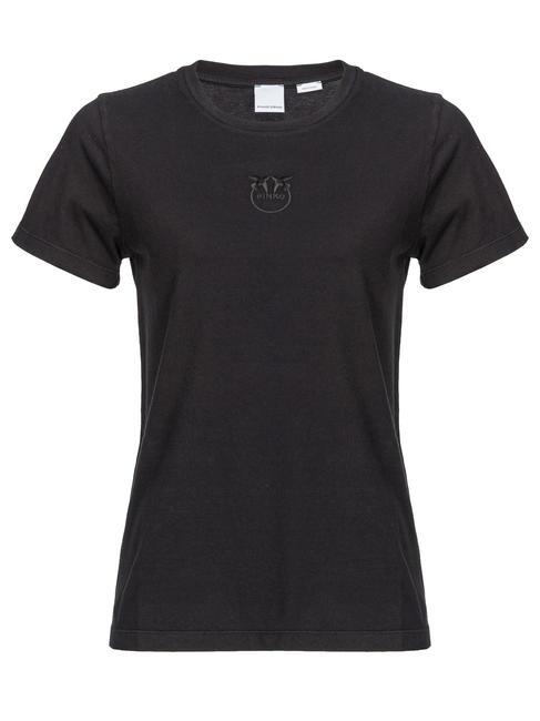 PINKO BUSSOLOTTO T-shirt en cotton limousine noire - T-shirt