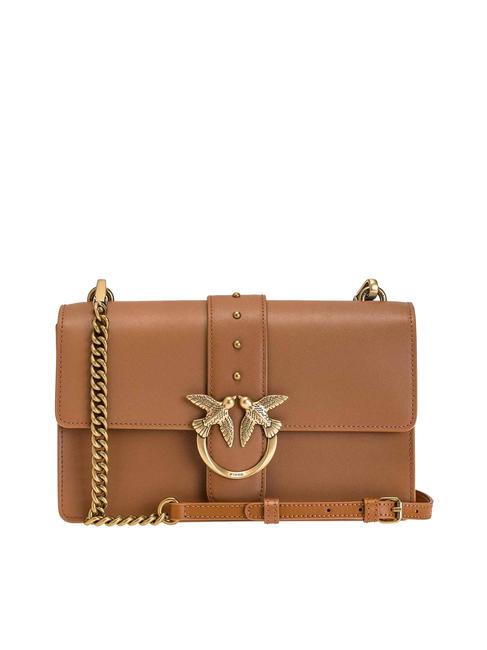 PINKO CLASSIC LOVE BAG Un sac tout simplement cuir-or antique - Sacs pour Femme