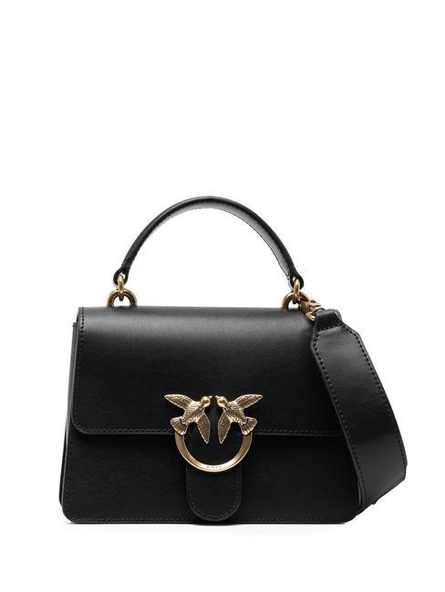 PINKO MINI LOVE BAG Sac avec poignée noir-or antique - Sacs pour Femme