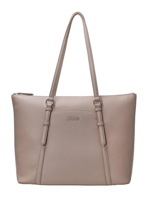 LIUJO NEVET Grand sac cabas porté épaule fumée de rose - Sacs pour Femme