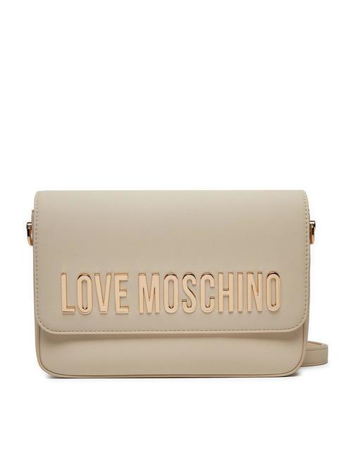 LOVE MOSCHINO LETTERING sac d'épaule BEIGE - Sacs pour Femme