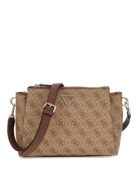 GUESS NOELLE 4G Sac d'épaule logo latte / marron - Sacs pour Femme