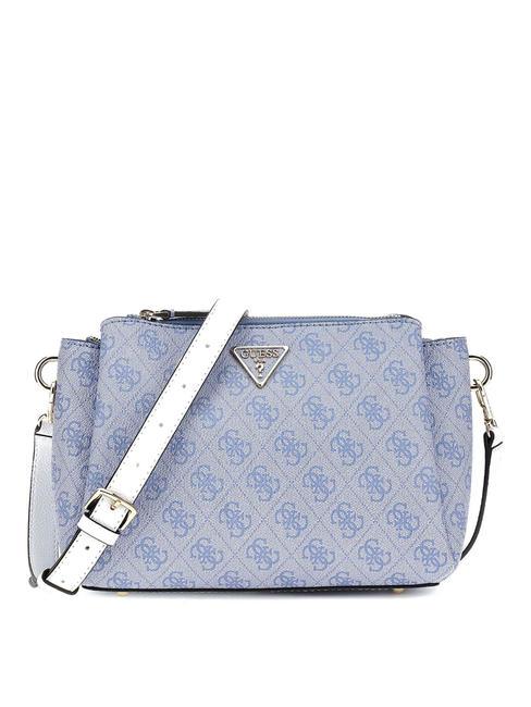 GUESS NOELLE 4G Sac d'épaule logo bleu clair - Sacs pour Femme