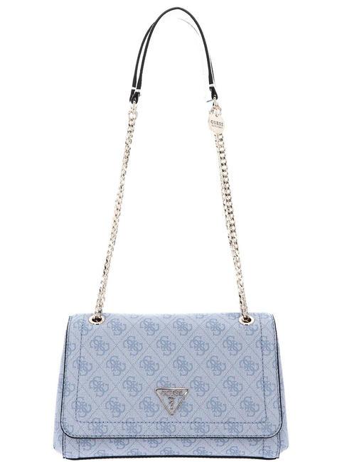 GUESS NOELLE Logo Sac porté épaule/croisé logo bleu clair - Sacs pour Femme