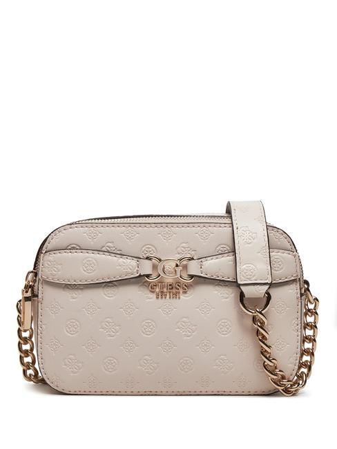 GUESS ARLENA Mini sac à bandoulière logo taupe - Sacs pour Femme