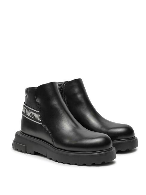 LOVE MOSCHINO SQUARE 40 Bottines Beatles en cuir Noir - Chaussures Femme