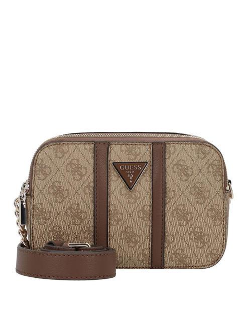 GUESS NOREEN  Mini sac à bandoulière logo latte / marron - Sacs pour Femme