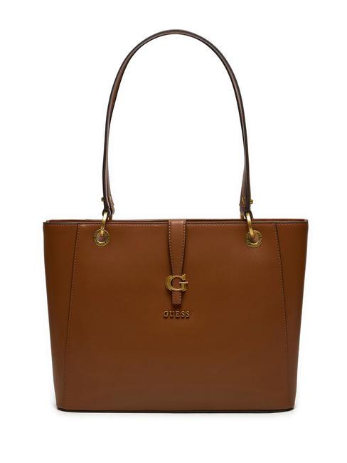 GUESS KUBA Cabas épaule COGNAC - Sacs pour Femme