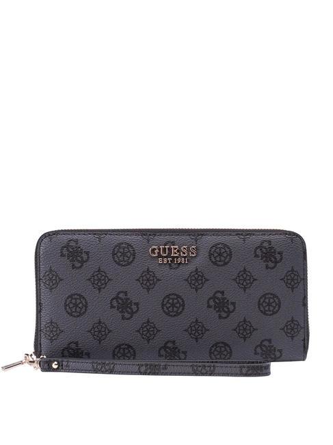 GUESS LAUREL Portefeuille avec dragonne logo de charbon de bois - Portefeuilles Femme