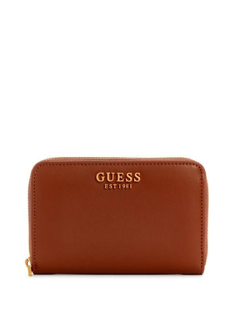 GUESS LAURE Portefeuille zippé COGNAC - Portefeuilles Femme