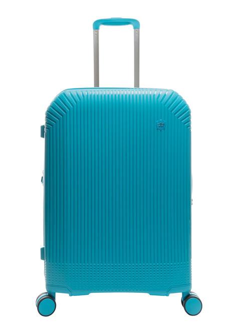 LESAC LIGHT POP Chariot extensible moyen mode bleu - Valises Rigides